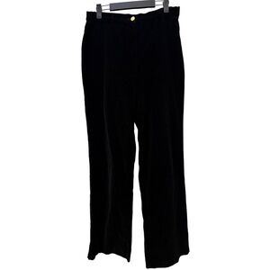 St. John Black Velvet Dress Pants
